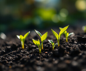 A depiction of plants and soil working together to produce oxygen, purify air, and sustain ecosystems, exemplifying their crucial role in preserving planet's well-being
