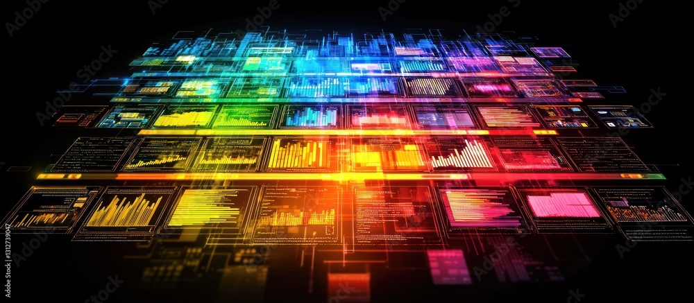Poster abstract data visualization: a kaleidoscope of information