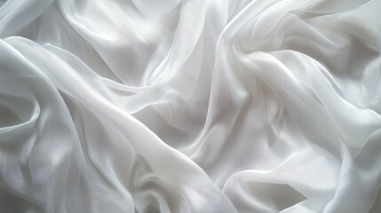 Fototapeta premium White gray satin texture that is white silver fabric silk panorama background with beautiful soft blur pattern natural