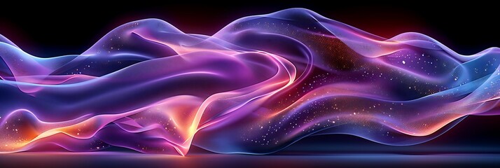 Obraz premium Digital aurora borealis effect forming backdrop the Class of 2025 with soft waves of color blending across the background symbolizing bright futures and boundless opportunities