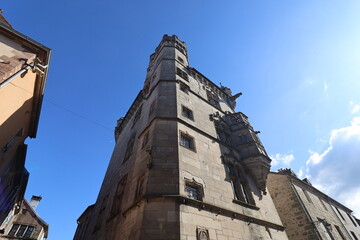 La tour des échevins, ancien hôtel de ville, construite au 15ème siècle, ville de Luxeuil-Les-Bains, département de la Haute-Saône, France