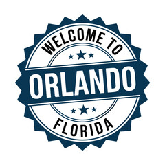 Vintage "Welcome to Orlando, Florida" Stamp