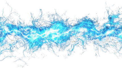 Naklejka premium Blue fire burning with transparent background for easy integration