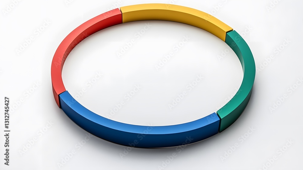 Poster abstract colorful circular segments design element