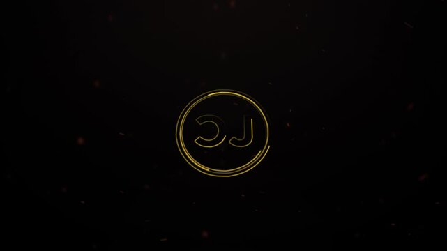 Golden Initial Logo Elegant CJ Monogram Design