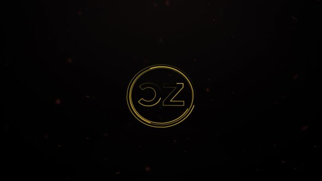 Golden CZ Logo Intro Elegant Animated Branding Design