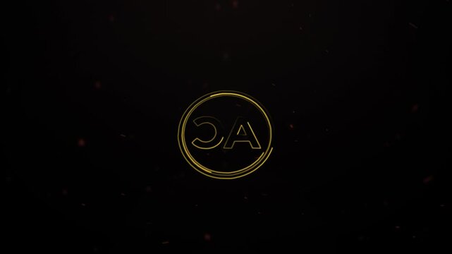 CA Logo Animation, Golden Circle Logo Animation Elegant Branding Intro Design