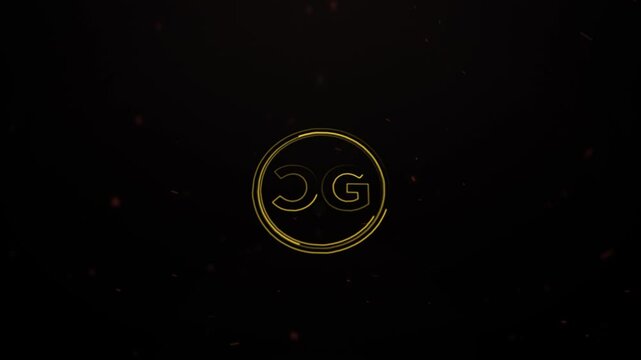 CG Intro Animation Golden Circle Reveal Logo Animation