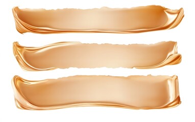 Obraz premium Three Golden Beige Swatch Makeup Texture Strokes