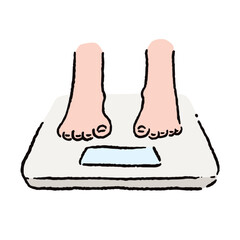 体重計に乗る