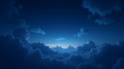 Obraz premium peaceful starry night sky - clouds wallpaper