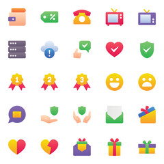 Material icons set for Gradient color.