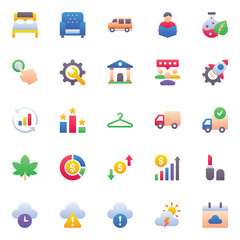 Material icons set for Gradient color.