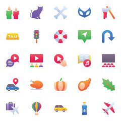 Material icons set for Gradient color.