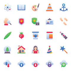 Material icons set for Gradient color.