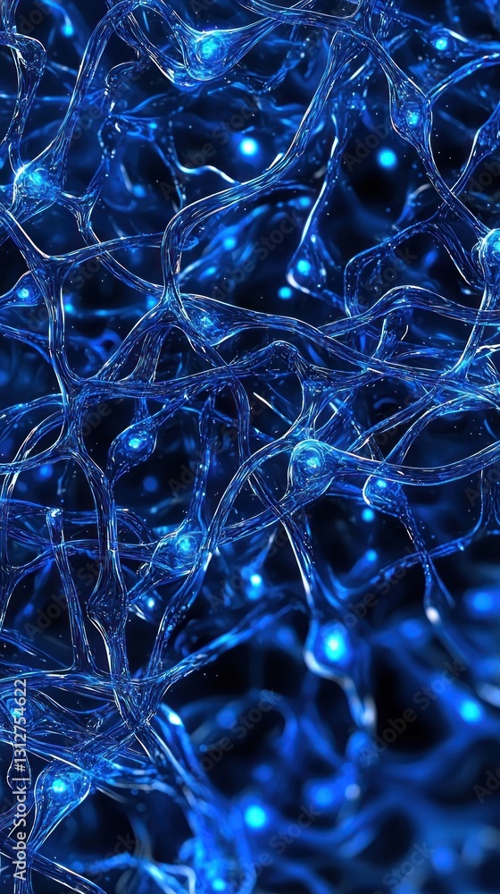 Aufkleber intricate neural network: a microscopic view of the brain's complex wiring