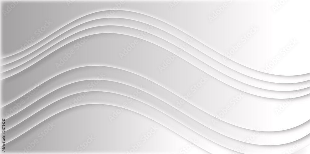 Poster abstract gradient modern white and grey curve line inner glow and shadow texture background. design 