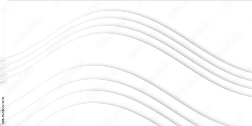 Poster abstract gradient modern white and grey curve line inner glow and shadow texture background. design 