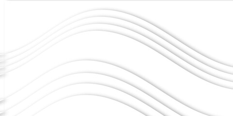 Obraz premium Abstract gradient modern white and grey curve line inner glow and shadow texture background. Design for text or web massage, banner, card, flyer, wallpaper poster design. Vector illustration. 