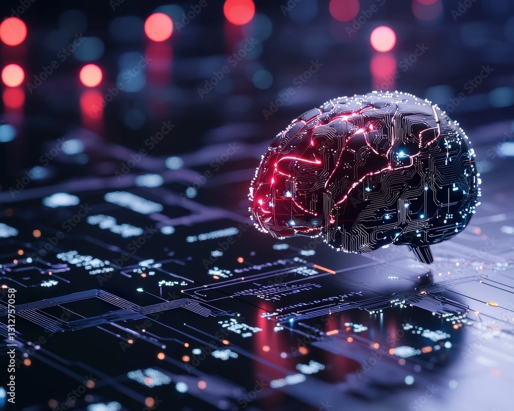 Poster an artistic interpretation of ai generating digital solutions to global problems.