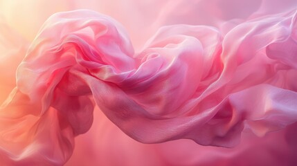 Elegant pink ribbon a symbol of hope and cancer awareness