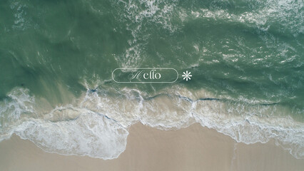 Fototapeta premium Green Modern Beach View Desktop Wallpaper 
