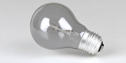 Grey Smoked Glass Light Bulb Detailed Studio Shot