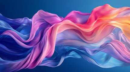 Fototapeta premium Colorful Flowing Fabric Abstract Background Design