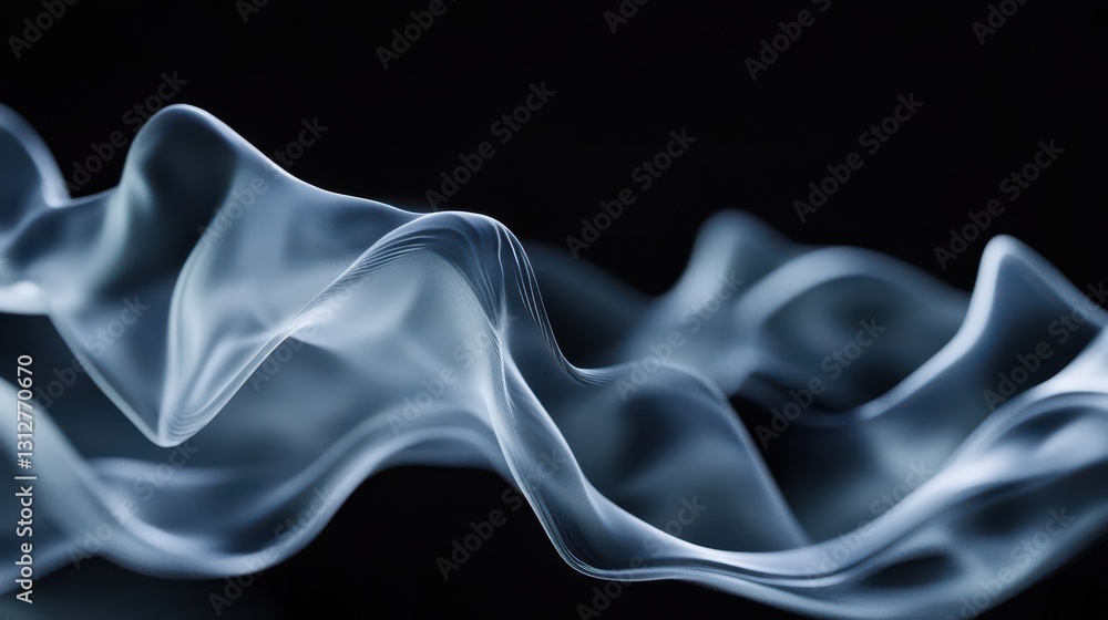 Poster a captivating 3d animation featuring rotating glass shapes against a light background, rendered in h