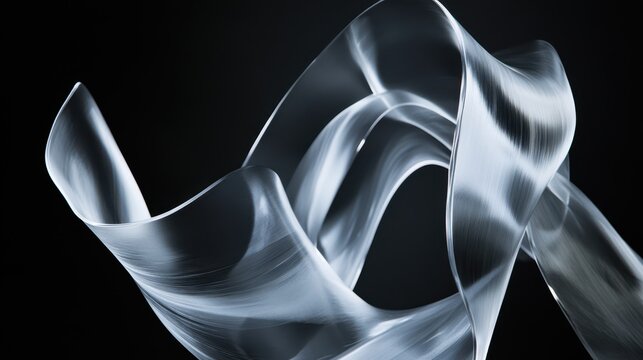 A captivating 3D animation featuring rotating glass shapes against a light background, rendered in high-definition 4K.