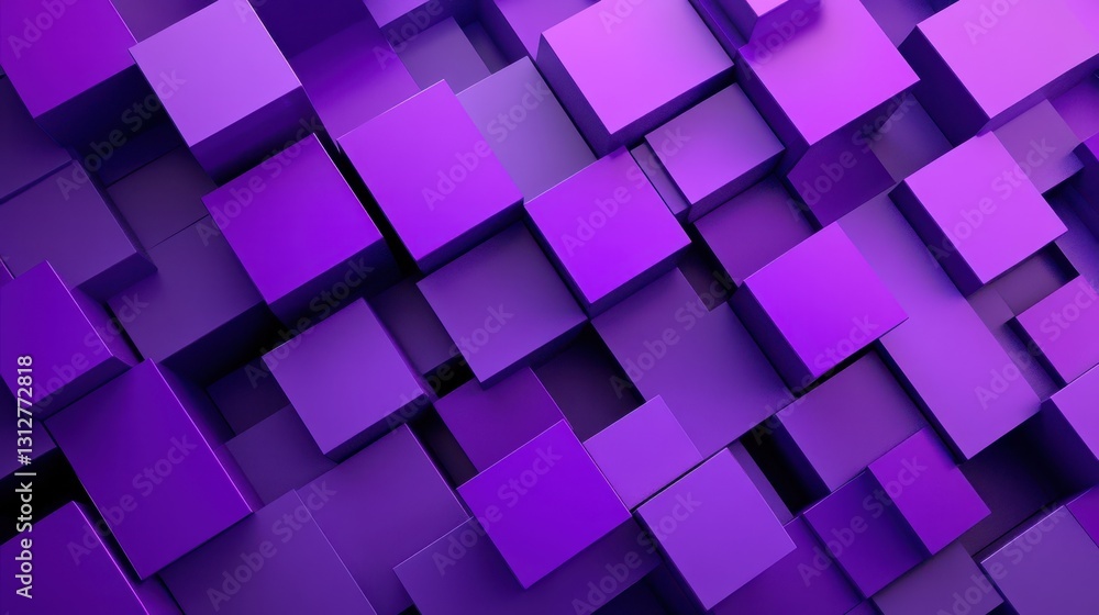 Poster a contemporary abstract 3d render featuring a purple background design with a modern illustration.