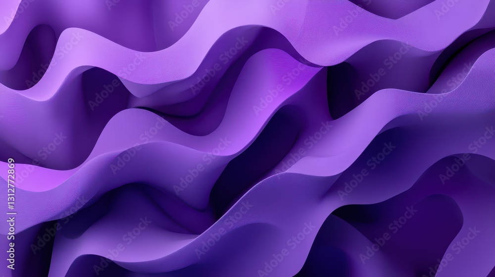Poster a contemporary abstract 3d render featuring a purple background design with a modern illustration.