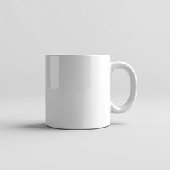 Minimalist White Cup Against Neutral Background

