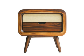 Modern wooden nightstand with sleek design and two-tone finish perfect for contemporary bedrooms