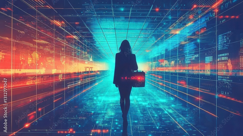 Poster future-oriented data visualization tools enhance travel budget management.