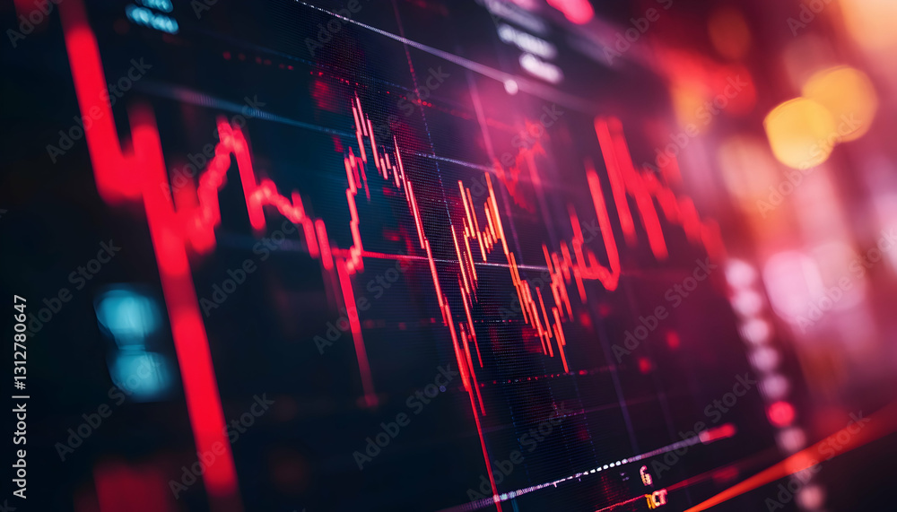 Poster a graph showing a stock market correction with a temporary dip -