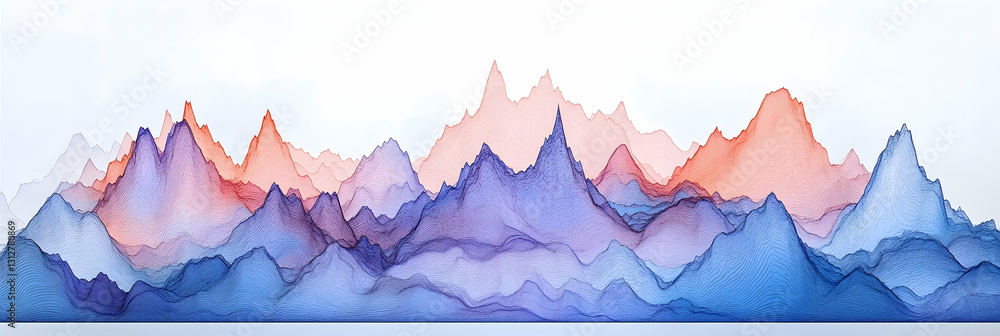 Aufkleber a graph showing a volatile stock market with sharp peaks and valleys -