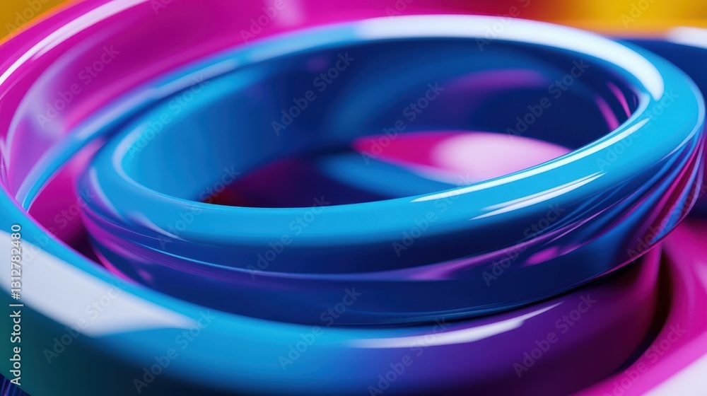 Poster An abstract animation features a seamless loop with vibrant color refraction effects, set against a dynamic background.