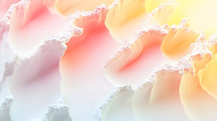 Fototapeta premium Abstract Pastel Wave Terrain, 3D Rendered Landscape
