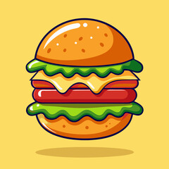 hamburger on a white background