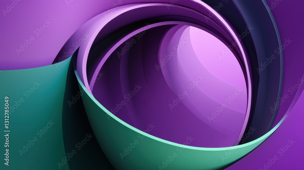 Poster An abstract background design featuring bright-colored circular rings arranged in a minimalistic pattern.