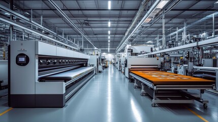 Obraz premium High-capacity production floor dedicated to packaging design printing.