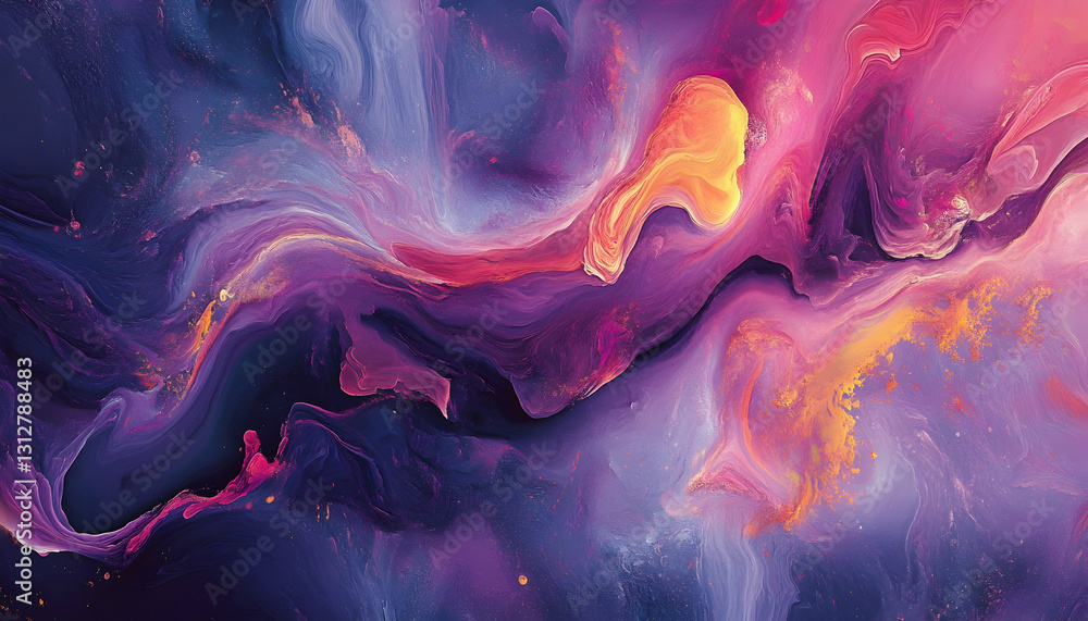 Poster a vibrant abstract background with fluid shapes and dynamic colors -
