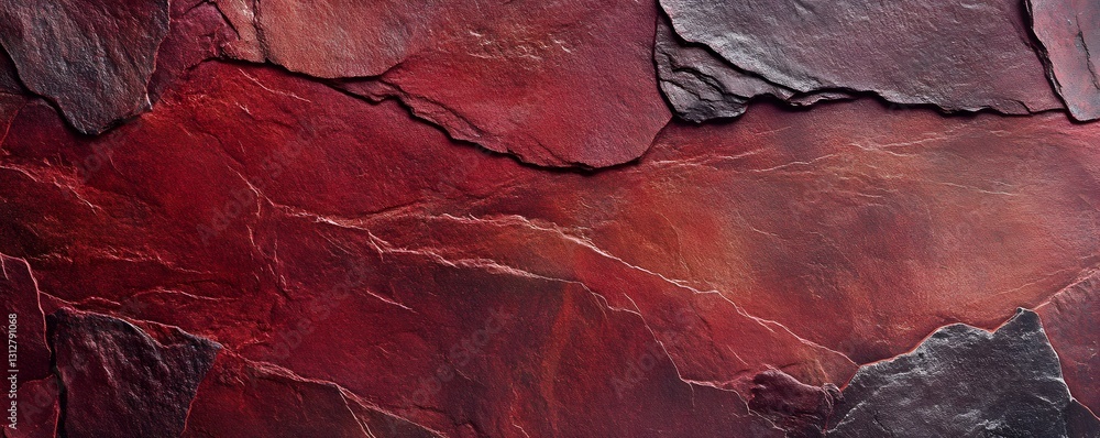 Poster fine-grained red slate background with subtle gradients