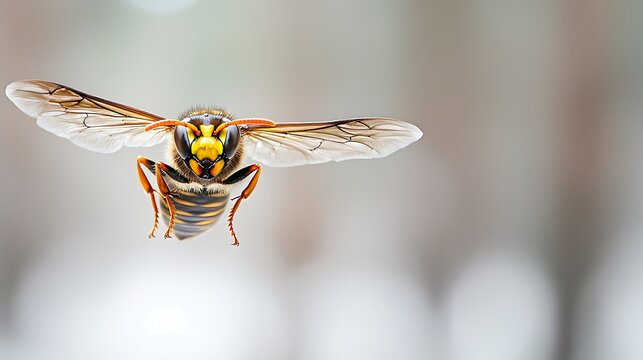 Hornet in Flight: A Macro Photography Masterpiece