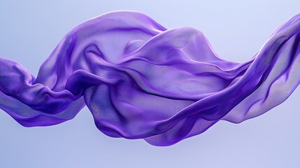 Flowing Purple Fabric Sheer Translucent Texture Minimalist Background Elegant Design