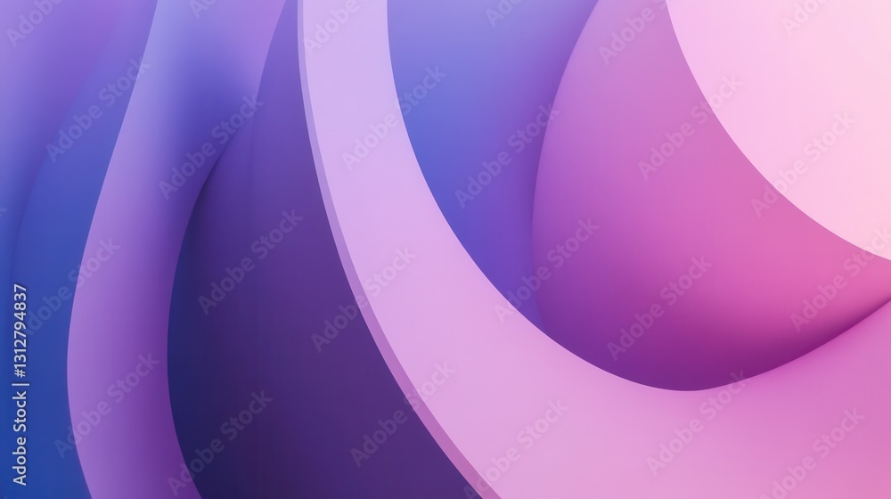 Poster an abstract minimalist animation featuring a purple and blue colored background design, rendered in 