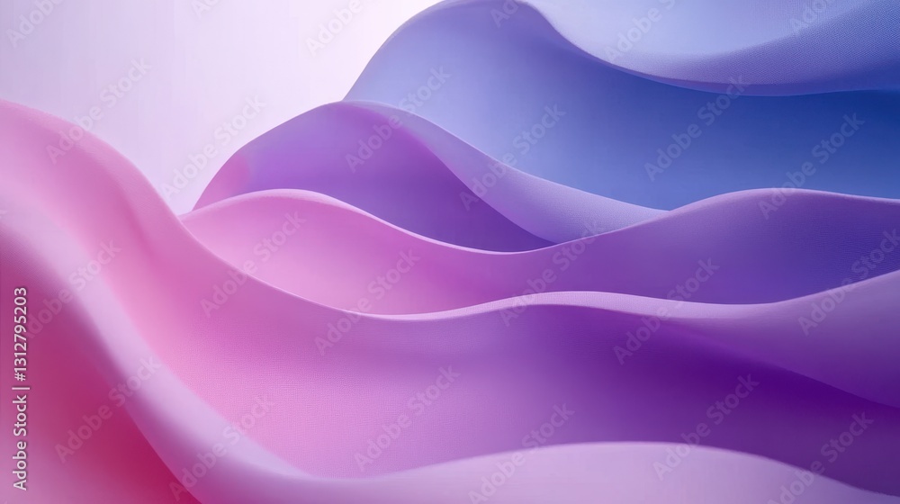 Poster an abstract minimalist animation featuring a purple and blue colored background design, rendered in 