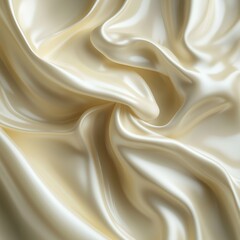 Obraz premium A satin-like smooth surface with flowing textures and soft curves. Subtle highlights and delicate waves create a gentle shimmer. Neutral, warm tones enhance the silky effect