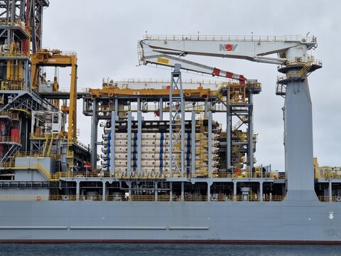 Rirser stacked onboard a drillship 